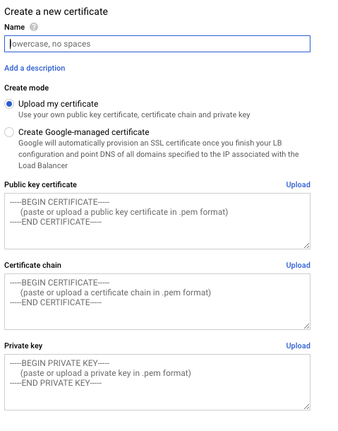 Add SSL Certificate to Load Balancer Screenshot